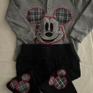 Gray and Black Mickey Mouse Outfit